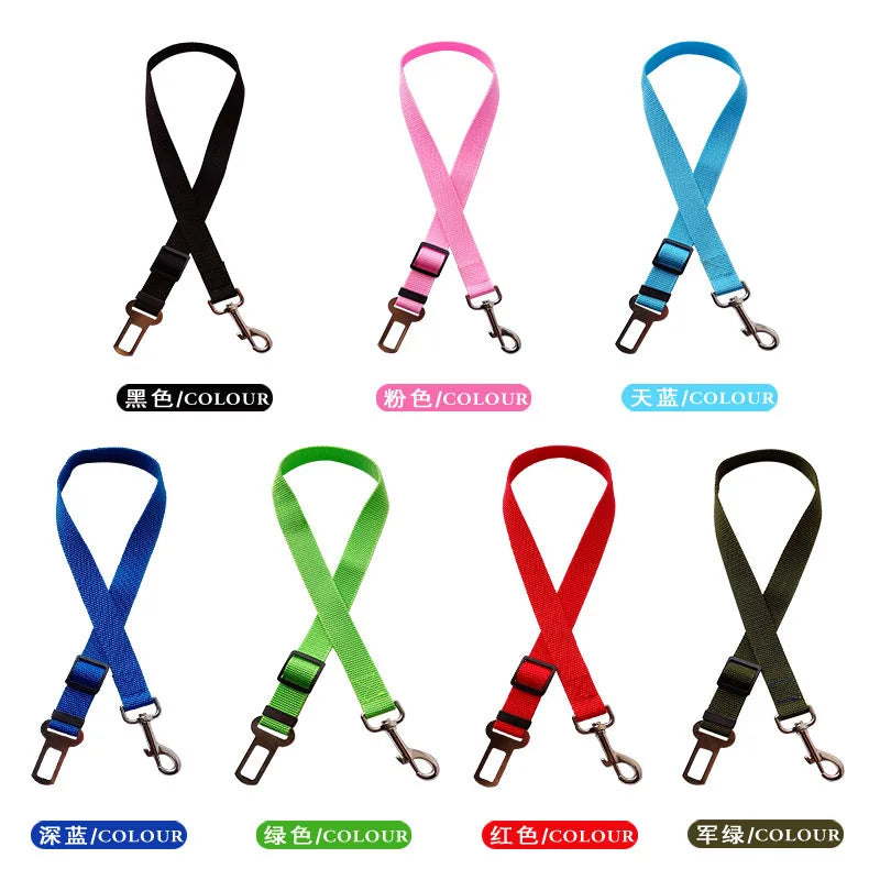 Adjustable Pet Car Seat Belt Dog Harness Safety Clip