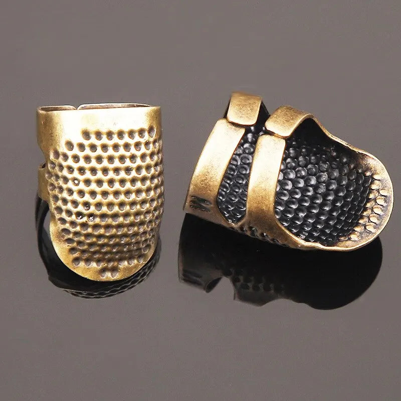 Copper Thimble Retro Finger Protector Sewing Tool