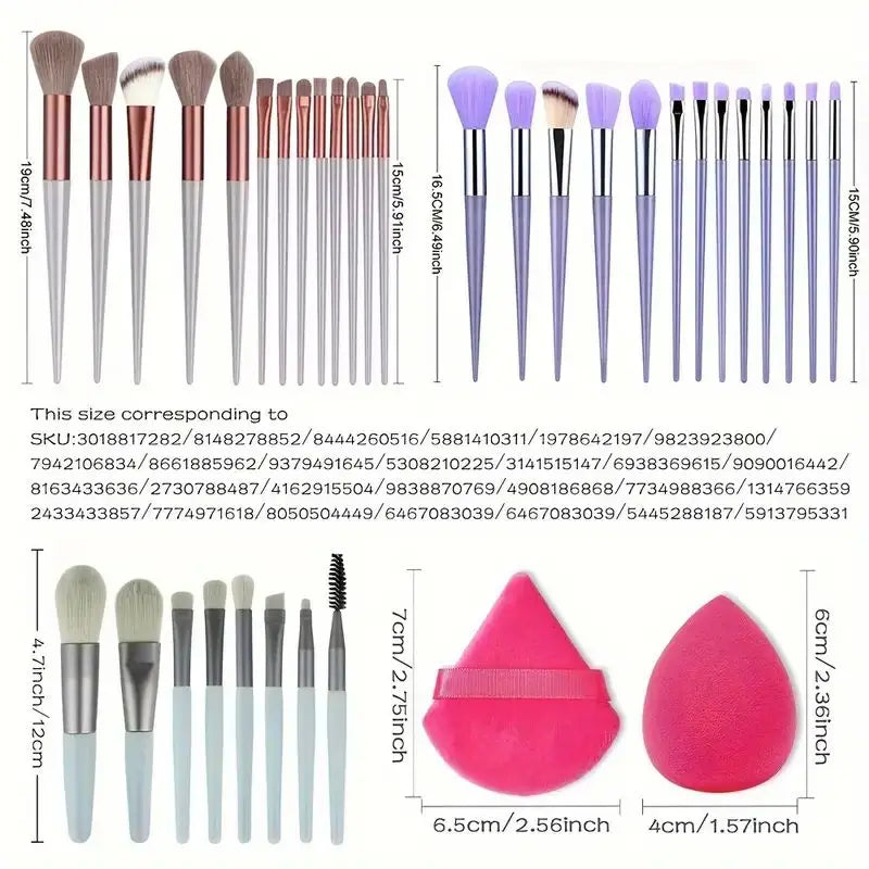 Soft Fluffy Professional Makeup Brush Set Powder Eyeshadow Foundation