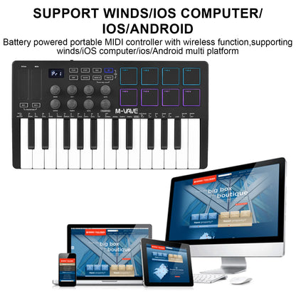 M-VAVE 25-Key MIDI Controller Mini USB Keyboard