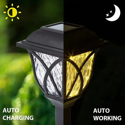 2pcs LED Solar Lawn Lights Outdoor Waterproof Pathway