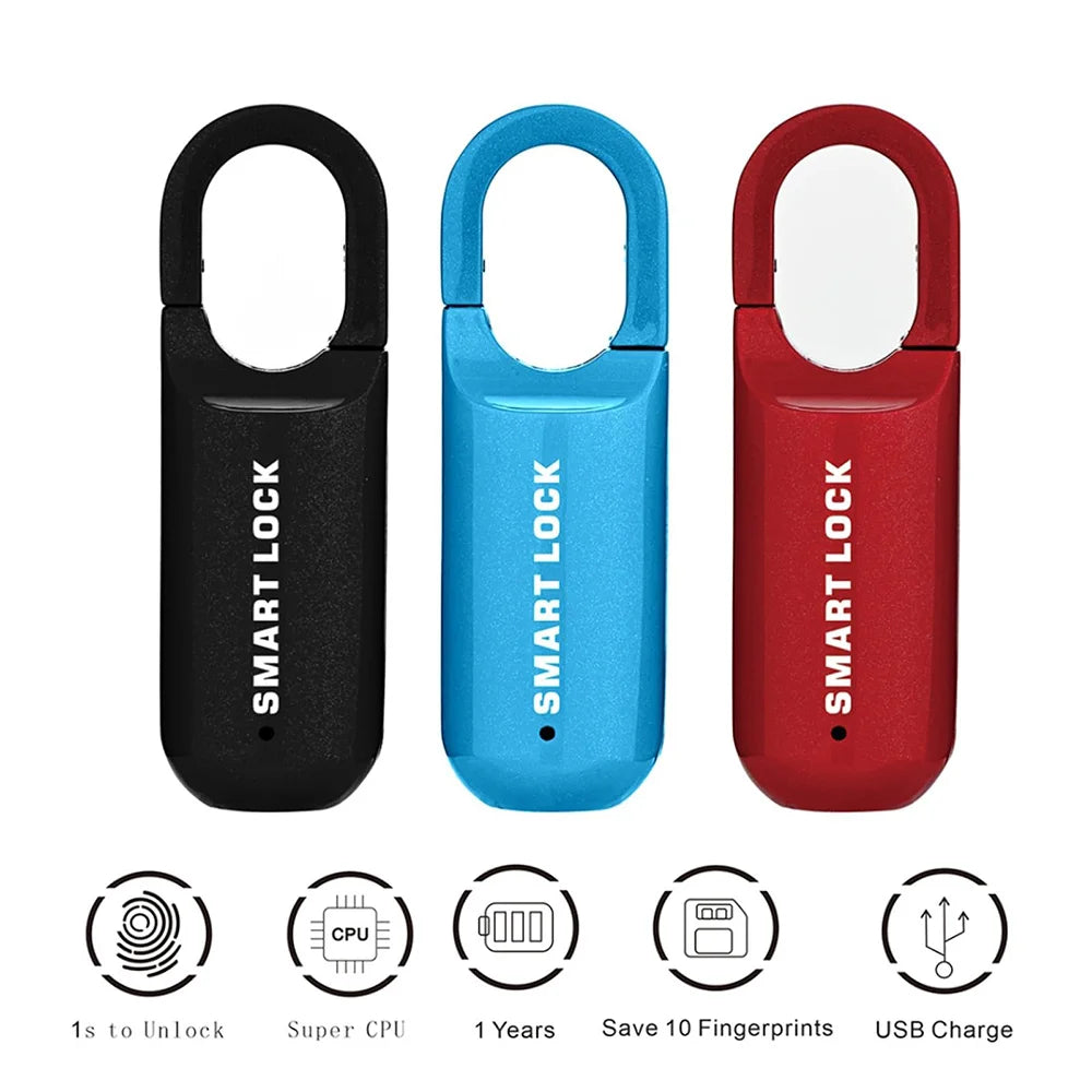 Fingerprint Padlock Smart Keyless Gym Locker Lock