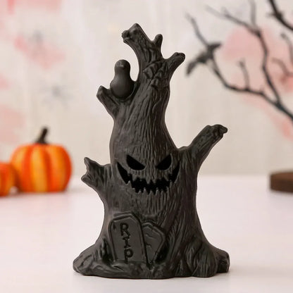 Halloween Ghost Tree Glow Lights Spooky Atmosphere Decor