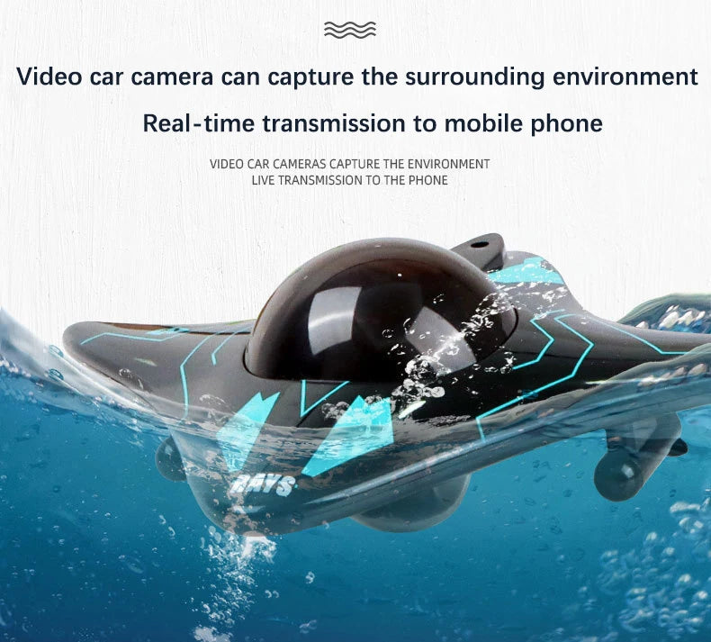 Mini WIFI RC Boat Six-Way Submarine w/Camera Real-Time Transmission