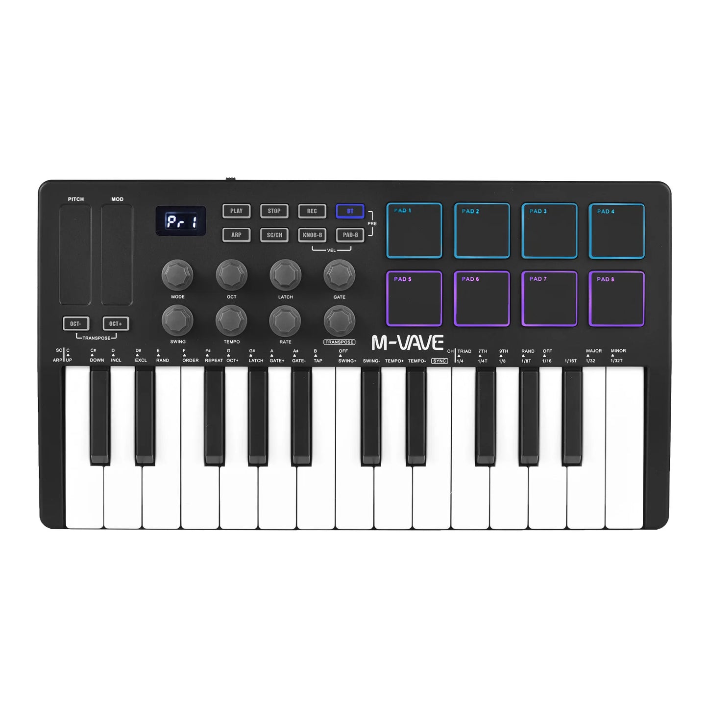 M-VAVE 25-Key MIDI Controller Mini USB Keyboard