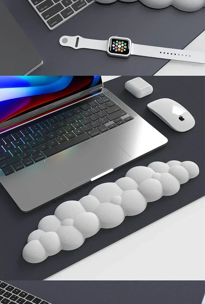 Mouse Pad with Wrist Rest Keyboard Cloud Anti-Slip