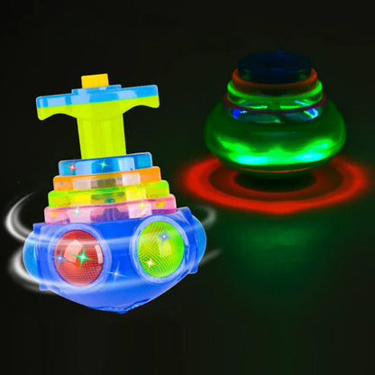 UFO Flashing Spinning Top LED Gyro Kids Party Toy Favor