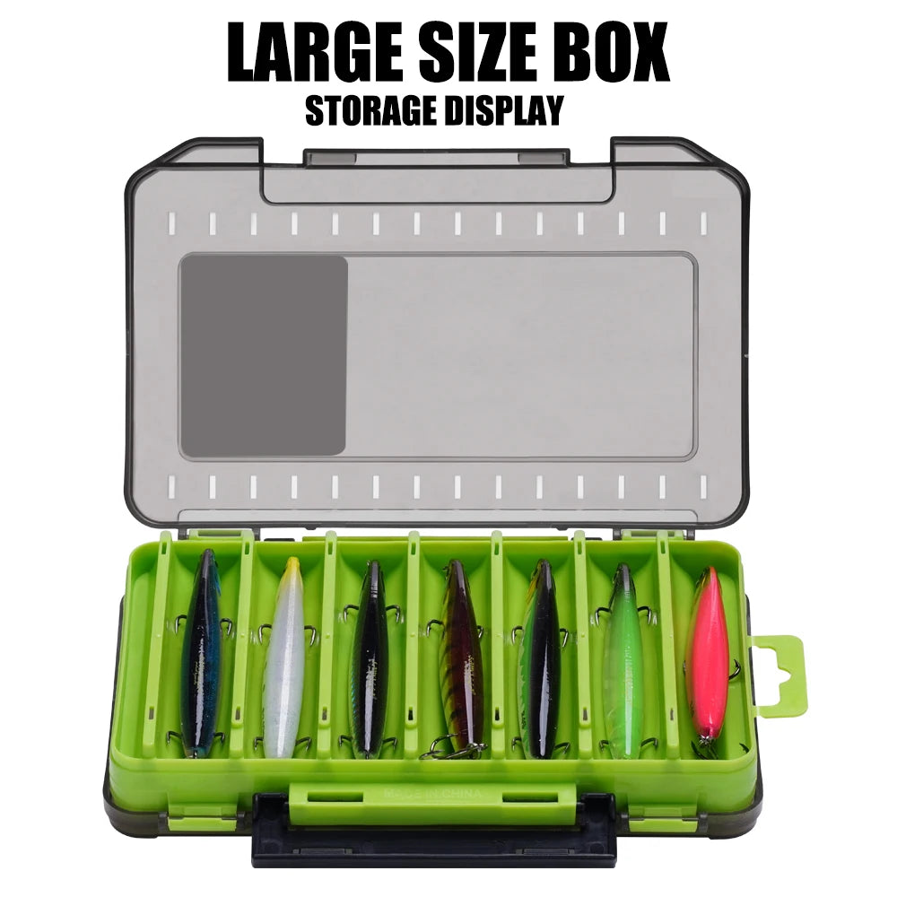 Fishing Tackle Box 14 Compartments Lure Hook Storage