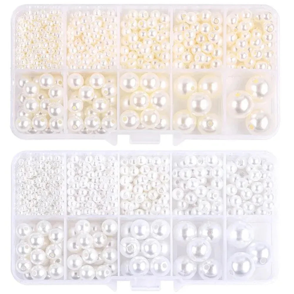 800pcs Faux Pearl Beads DIY Clothing Bead Sewing Supply