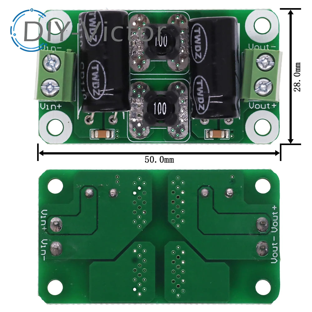 0-50V 2-4A DC Power Supply Filter Board EMI Suppression