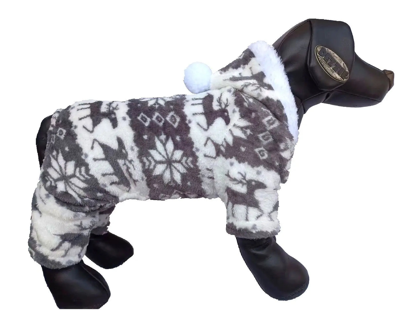 Winter Plush Pet Pajamas Dog Cat Christmas Jumpsuit