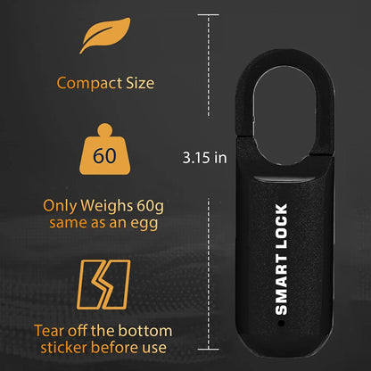 Fingerprint Padlock Smart Keyless Gym Locker Lock