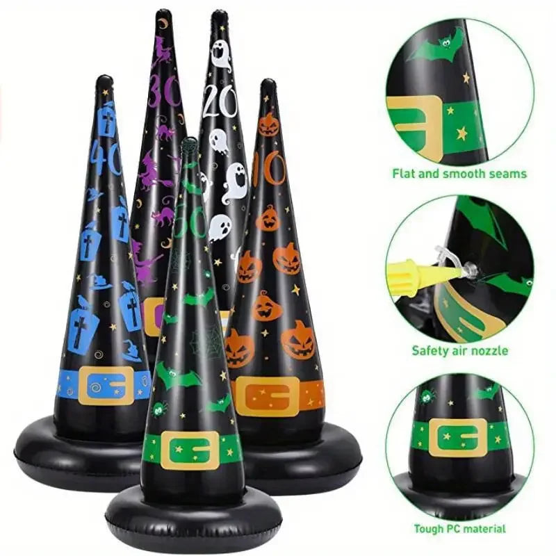 Halloween Inflatable Witch Hat Ring Toss Indoor Outdoor