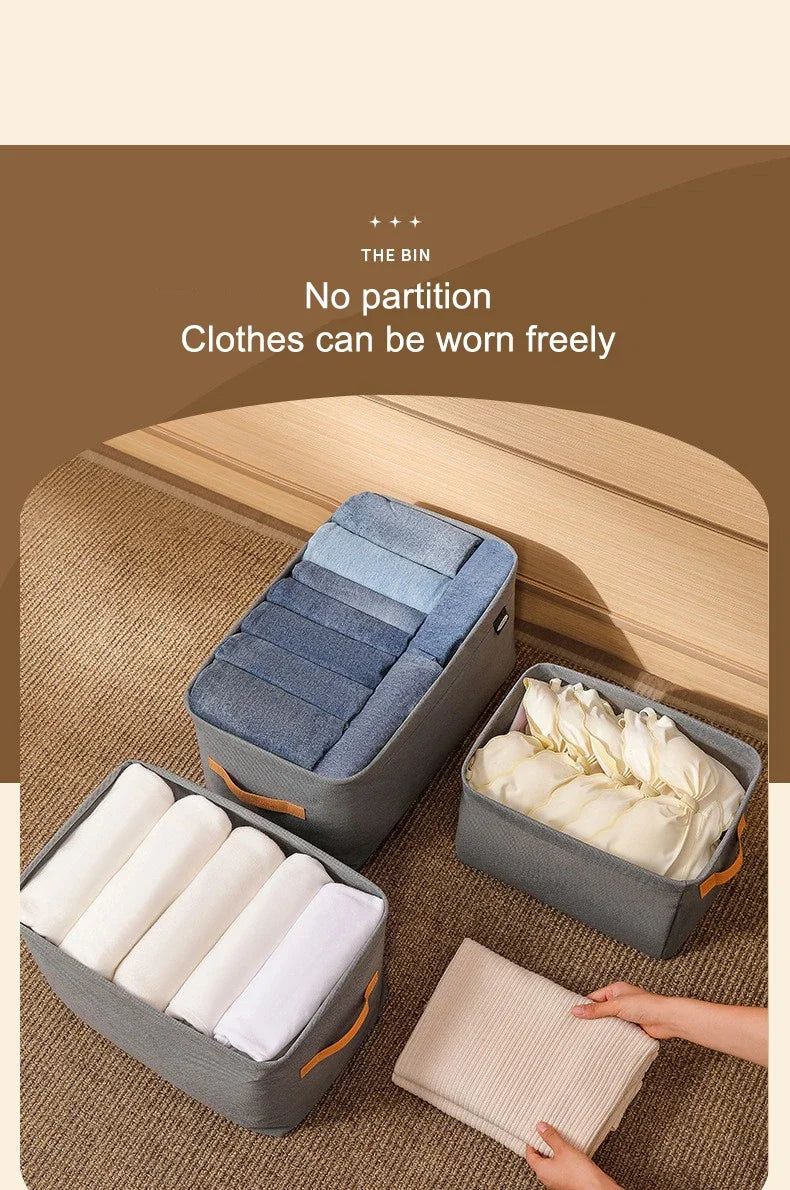 Foldable Clothes Storage Box Steel Frame Wardrobe Organizer