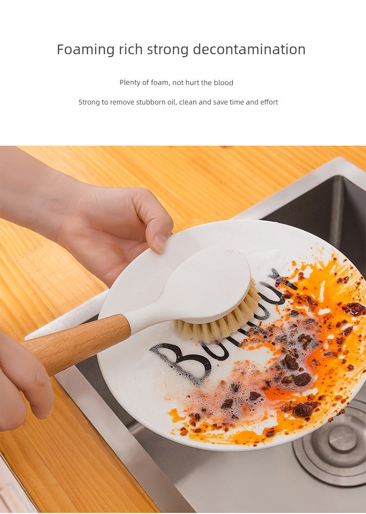 Long Handle Descaling Oil Stain Wok Brush Dishwashing Tool