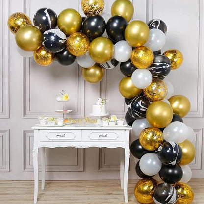 30pcs Confetti Metallic Chrome Balloons Wedding Decor