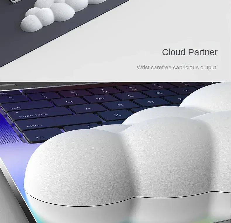 Mouse Pad with Wrist Rest Keyboard Cloud Anti-Slip