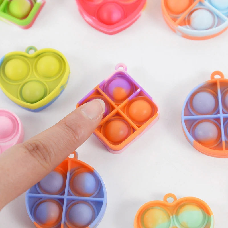 10/20pcs Mini Pop Keychain Sensory Fidget Party Favor