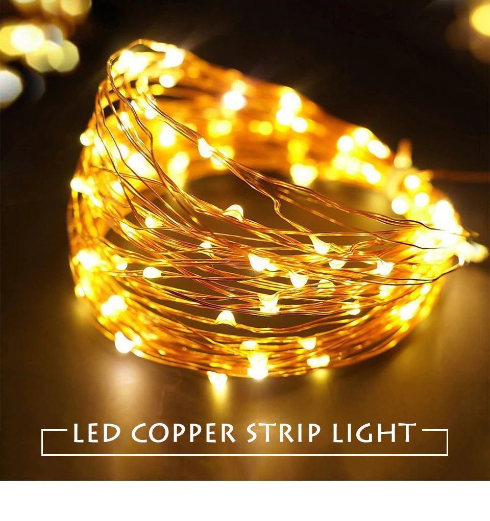 Copper Wire LED Garland (2m-10m)