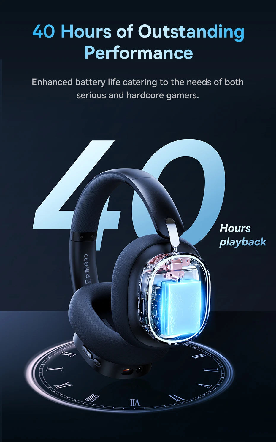 Baseus GH02 Wireless Gaming Headphones with Mic