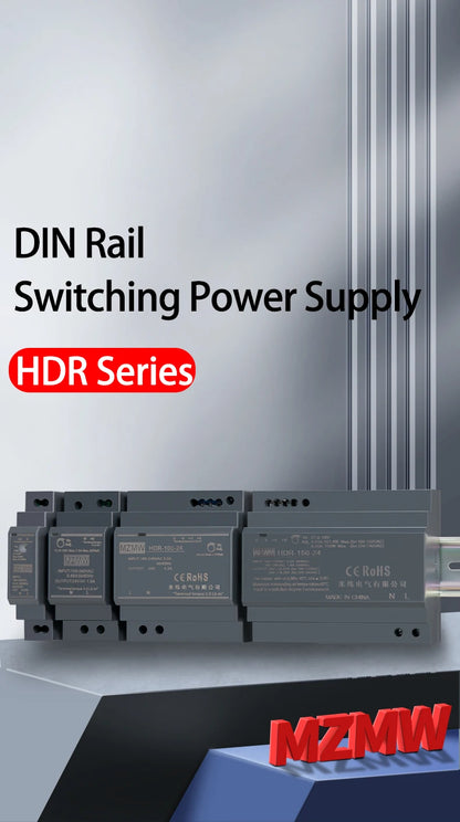 MZMW DIN Rail Switching Power Supply HDR-Series 15W-150W