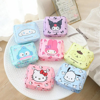 Sanrio Hello Kitty Kuromi Menstrual Bag Napkin Storage