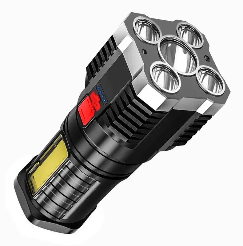 5LED High Power Flashlight Rechargeable Spotlight