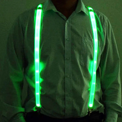 LED Suspenders w/ Bow Tie Glow Party Accessories