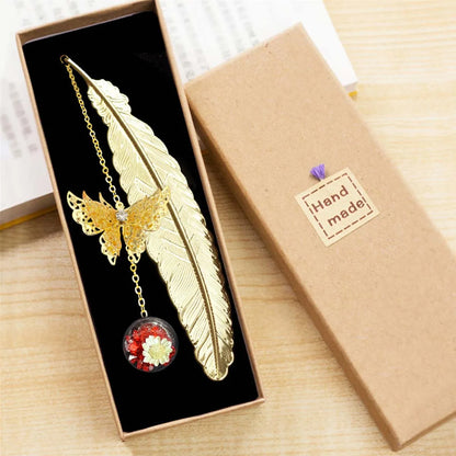 Chinese Style Feather Bookmark