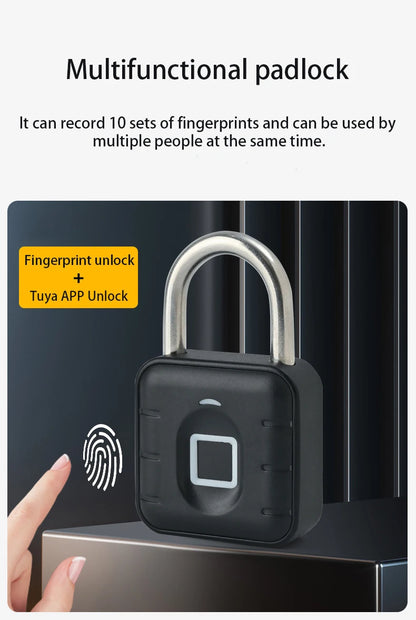 Tuya Bluetooth Fingerprint Padlock Smart Luggage Lock