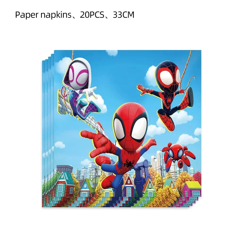 Marvel Birthday Party Disposable Tableware Spider-Man