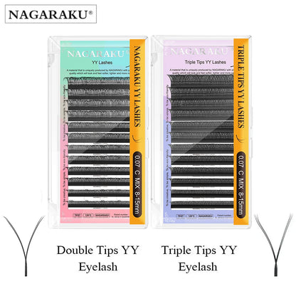 NAGARAKU YY Shape Double/Triple Tips Eyelash Extensions