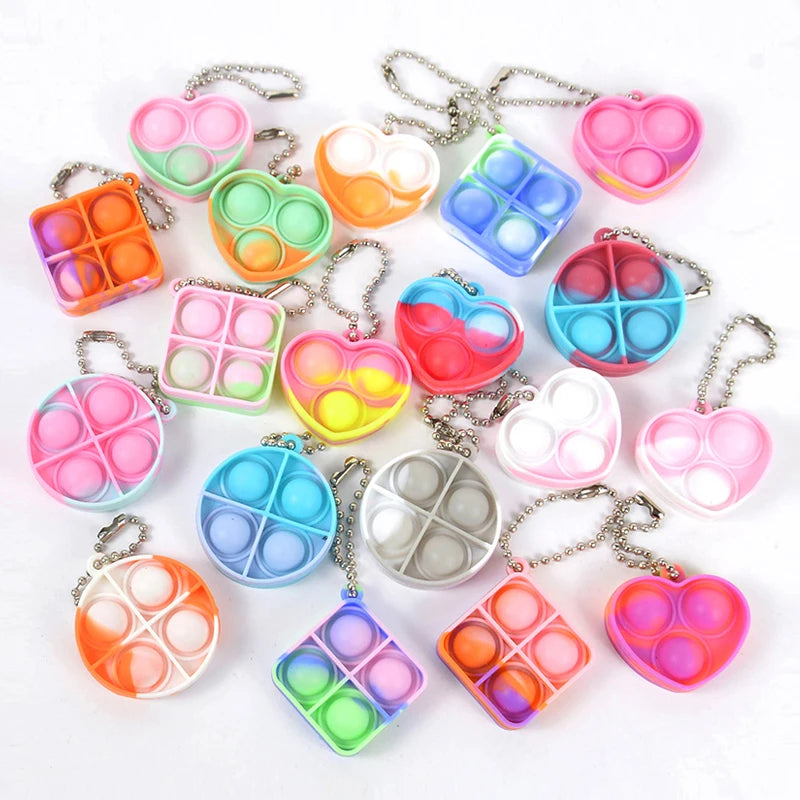 10/20pcs Mini Pop Keychain Sensory Fidget Party Favor