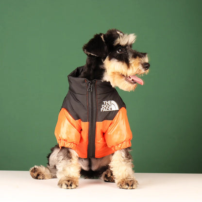 Large Winter Dog Jacket Reflective Windproof Bulldog Coat