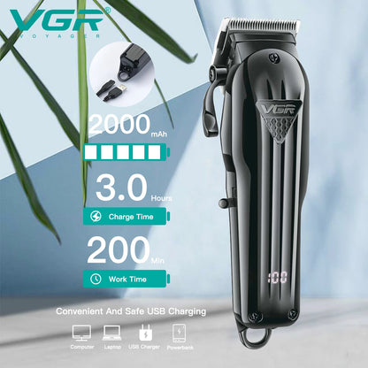 VGR Hair Clipper Professional Adjustable Cordless