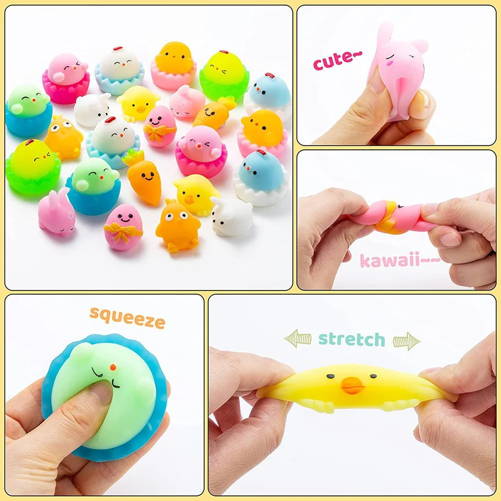 20/30/50PC Cute Cartoon Animal Stress Relief Party Toys