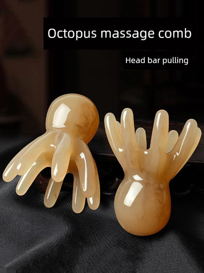 Octopus Head Meridian Wide Teeth Massage Comb Tool