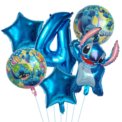 6pcs Lilo & Stitch Party Balloons Birthday Decorations