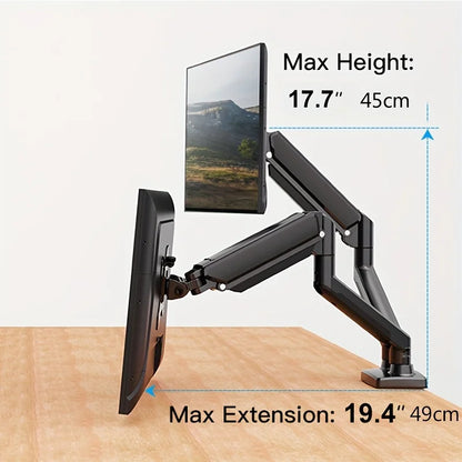 Monitor Stand Dual Gas Spring Adjustable Mount 13-32"