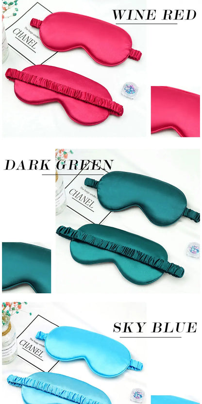 Imitated Silk Eye Mask Portable Sleep Shade Soft Eyepatch Sleeping Shield