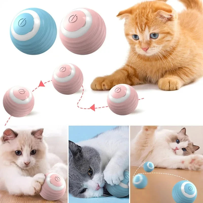 USB Charging Electric Cat Toy Smart Rolling Spin Ball