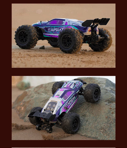 1:16 70KM/H 4WD RC Car LED Remote Control High Speed Monster Truck