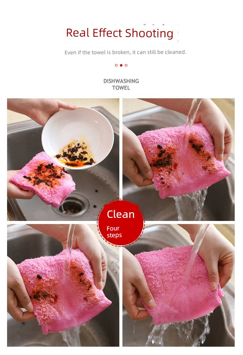 Thickened Oil-Free Home Kitchen Dish Towel Rag