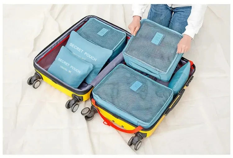 6 Pcs Travel Luggage Storage Bags Dustproof Packing Cubes