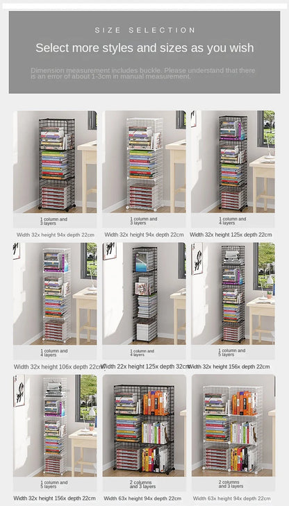 Floating Bookshelf Bookcase Home Storage Desk Organization