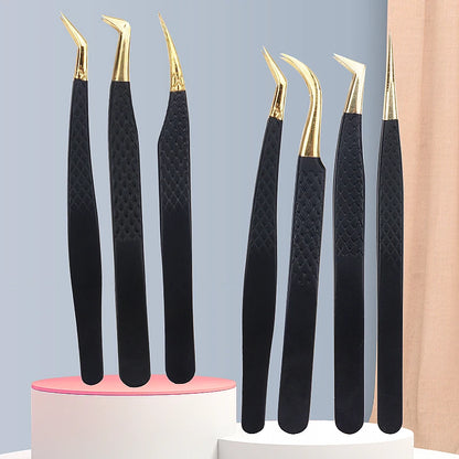 Anti-static Stainless Steel Eyelash Tweezers Precision