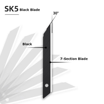 Deli Utility Knife SK5 Carbon Steel Retractable Cutter