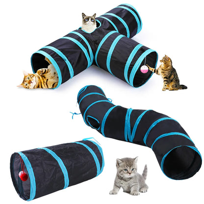 Foldable Cat Tunnel Breathable Indoor Pet Toy