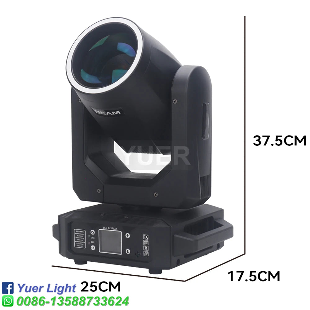 200W LED Moving Head Light Beam Spot Prism DMX