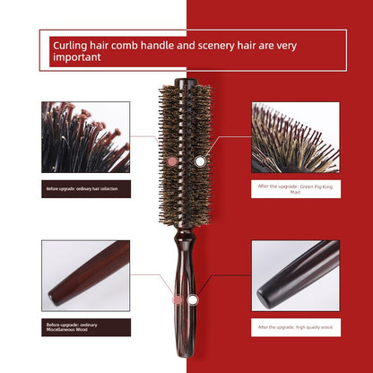 Bristle Cylinder Hair Salon Professional Comb Styling